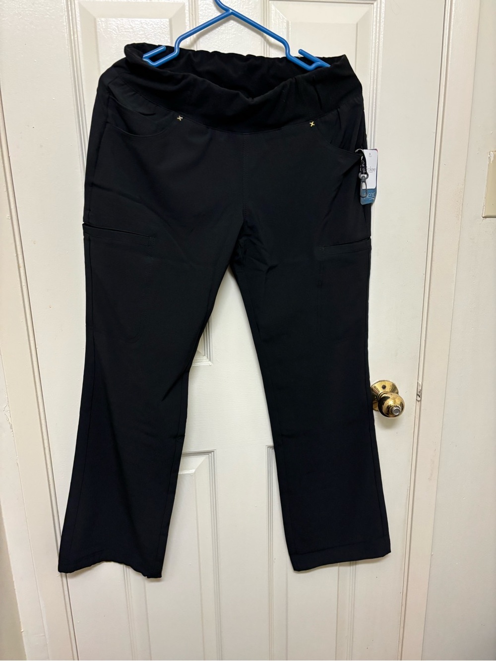 Cherokee iflex Black Pull-On Stretch Pants Size-S